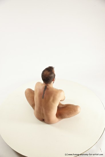 Nude Man White Sitting poses - simple Average Short Brown Sitting poses - ALL Multi angles poses Realistic