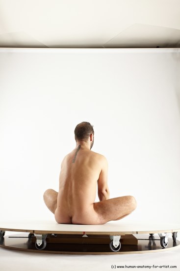 Nude Man White Sitting poses - simple Average Short Brown Sitting poses - ALL Multi angles poses Realistic