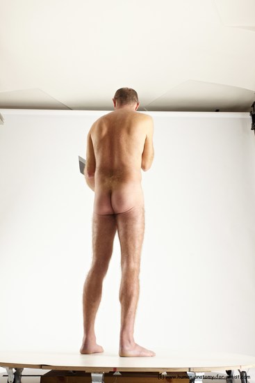 Nude Daily activities Man White Standing poses - ALL Slim Short Brown Standing poses - simple Multi angles poses Realistic