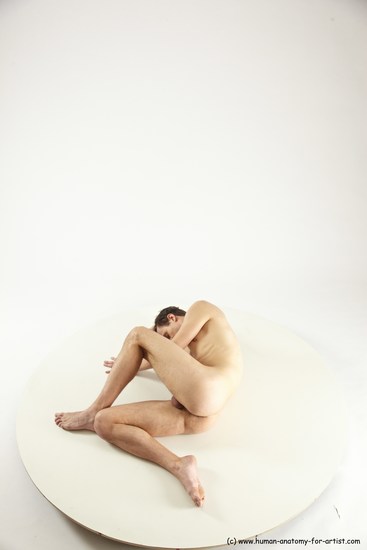 Nude Man White Laying poses - ALL Athletic Short Brown Laying poses - on side Multi angles poses Realistic