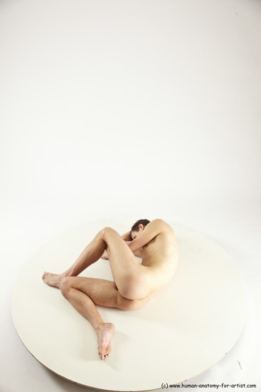 Nude Man White Laying poses - ALL Athletic Short Brown Laying poses - on side Multi angles poses Realistic