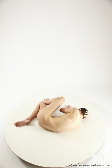 Nude Man White Laying poses - ALL Athletic Short Brown Laying poses - on side Multi angles poses Realistic