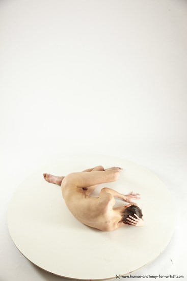 Nude Man White Laying poses - ALL Athletic Short Brown Laying poses - on side Multi angles poses Realistic