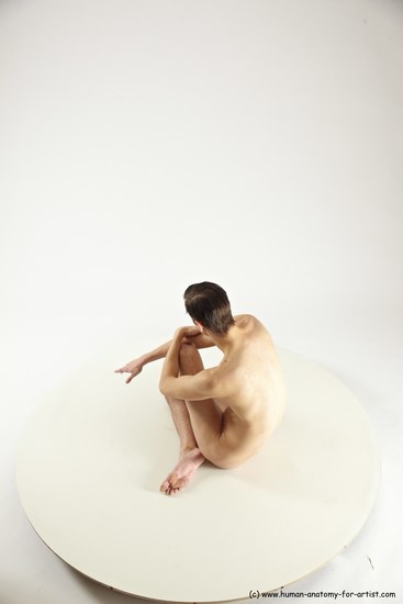 Nude Man White Sitting poses - simple Athletic Short Brown Sitting poses - ALL Multi angles poses Realistic