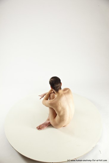 Nude Man White Sitting poses - simple Athletic Short Brown Sitting poses - ALL Multi angles poses Realistic