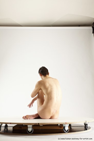 Nude Man White Sitting poses - simple Athletic Short Brown Sitting poses - ALL Multi angles poses Realistic