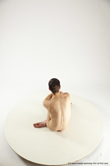 Nude Man White Sitting poses - simple Athletic Short Brown Sitting poses - ALL Multi angles poses Realistic