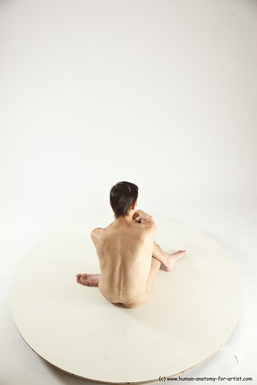 Nude Man White Sitting poses - simple Athletic Short Brown Sitting poses - ALL Multi angles poses Realistic