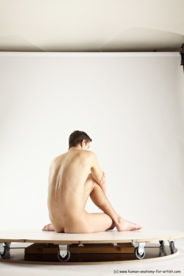 Nude Man White Sitting poses - simple Athletic Short Brown Sitting poses - ALL Multi angles poses Realistic