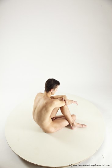 Nude Man White Sitting poses - simple Athletic Short Brown Sitting poses - ALL Multi angles poses Realistic