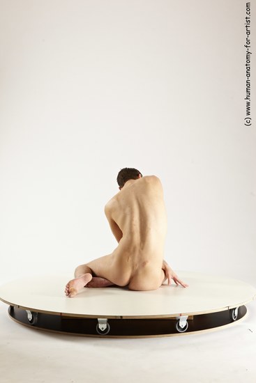 Nude Man White Sitting poses - simple Athletic Short Brown Sitting poses - ALL Multi angles poses Realistic