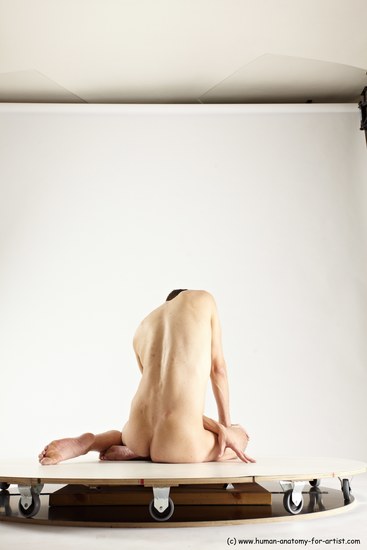 Nude Man White Sitting poses - simple Athletic Short Brown Sitting poses - ALL Multi angles poses Realistic