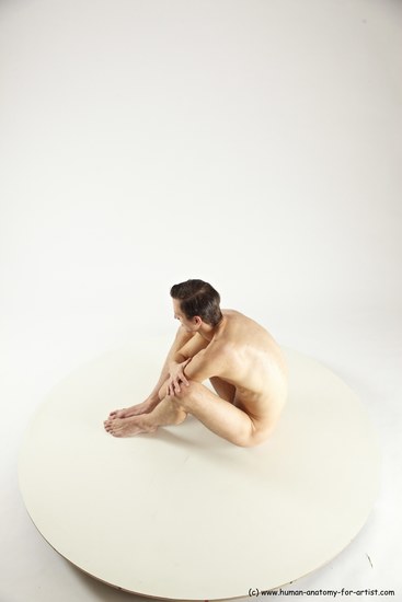 Nude Man White Sitting poses - simple Athletic Short Brown Sitting poses - ALL Multi angles poses Realistic