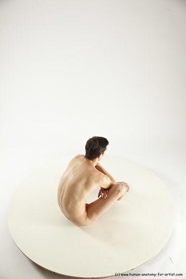 Nude Man White Sitting poses - simple Athletic Short Brown Sitting poses - ALL Multi angles poses Realistic