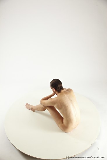 Nude Man White Sitting poses - simple Athletic Short Brown Sitting poses - ALL Multi angles poses Realistic