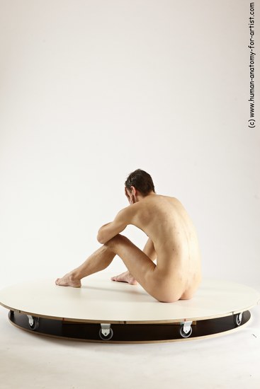 Nude Man White Sitting poses - simple Athletic Short Brown Sitting poses - ALL Multi angles poses Realistic