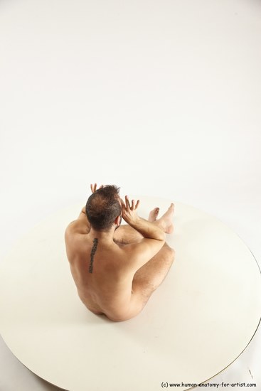 Nude Man White Sitting poses - simple Average Short Brown Sitting poses - ALL Multi angles poses Realistic