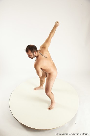 Nude Man White Standing poses - ALL Average Short Brown Standing poses - simple Multi angles poses Realistic