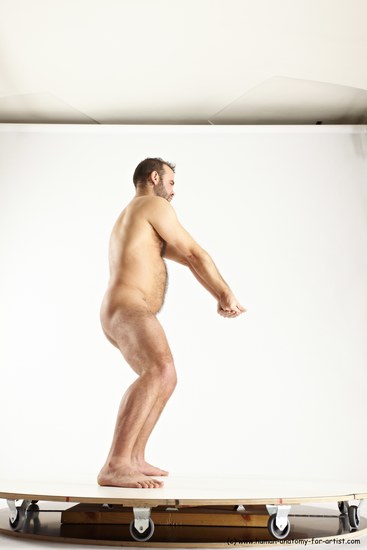 Nude Man White Standing poses - ALL Average Short Brown Standing poses - simple Multi angles poses Realistic