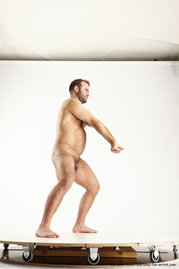 Nude Man White Standing poses - ALL Average Short Brown Standing poses - simple Multi angles poses Realistic