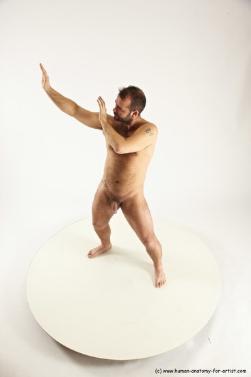 Nude Man White Standing poses - ALL Average Short Brown Standing poses - simple Multi angles poses Realistic