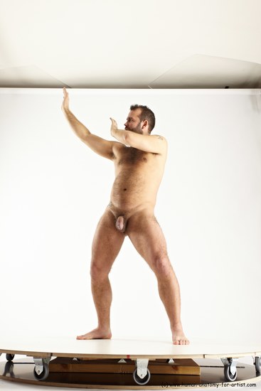 Nude Man White Standing poses - ALL Average Short Brown Standing poses - simple Multi angles poses Realistic