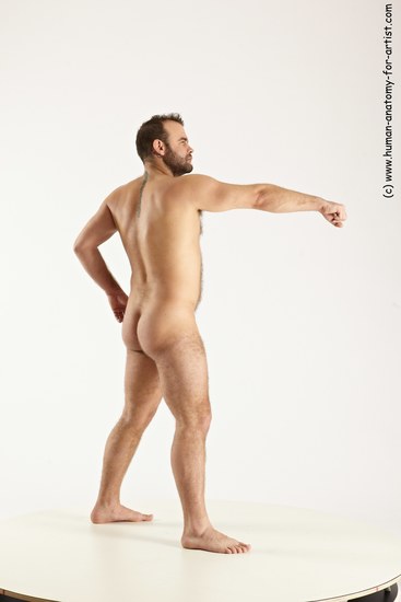 Nude Man White Standing poses - ALL Average Short Brown Standing poses - simple Multi angles poses Realistic