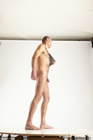 Nude Daily activities Man White Standing poses - ALL Slim Short Brown Standing poses - simple Multi angles poses Realistic