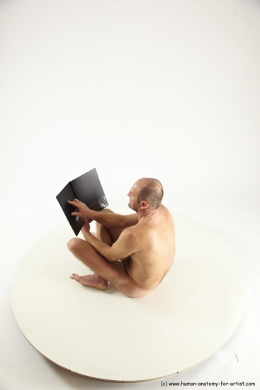 Nude Daily activities Man White Sitting poses - simple Slim Short Brown Sitting poses - ALL Multi angles poses Realistic