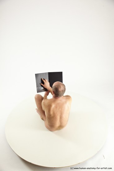 Nude Daily activities Man White Sitting poses - simple Slim Short Brown Sitting poses - ALL Multi angles poses Realistic