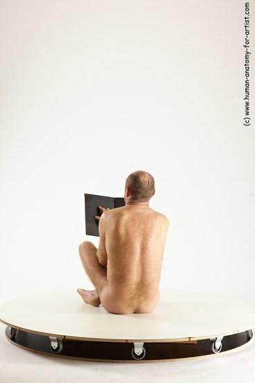 Nude Daily activities Man White Sitting poses - simple Slim Short Brown Sitting poses - ALL Multi angles poses Realistic