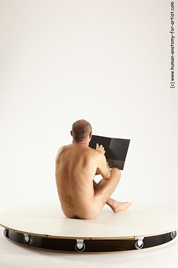 Nude Daily activities Man White Sitting poses - simple Slim Short Brown Sitting poses - ALL Multi angles poses Realistic