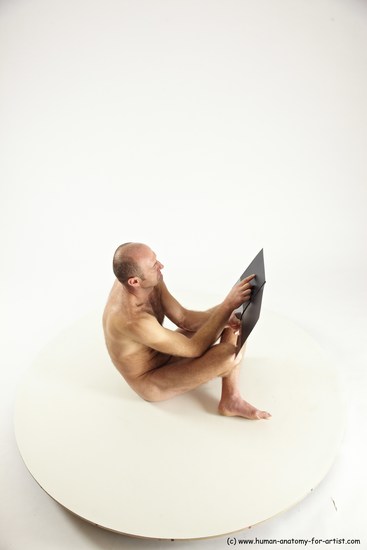 Nude Daily activities Man White Sitting poses - simple Slim Short Brown Sitting poses - ALL Multi angles poses Realistic