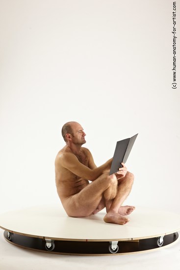 Nude Daily activities Man White Sitting poses - simple Slim Short Brown Sitting poses - ALL Multi angles poses Realistic