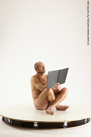 Nude Daily activities Man White Sitting poses - simple Slim Short Brown Sitting poses - ALL Multi angles poses Realistic