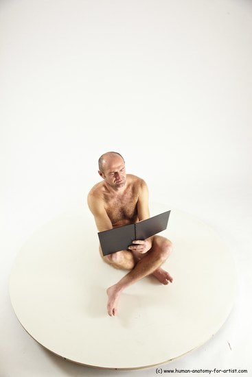 Nude Daily activities Man White Sitting poses - simple Slim Short Brown Sitting poses - ALL Multi angles poses Realistic