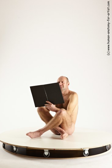 Nude Daily activities Man White Sitting poses - simple Slim Short Brown Sitting poses - ALL Multi angles poses Realistic