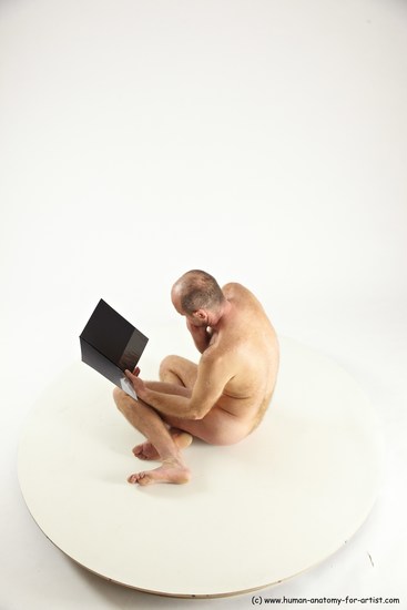 Nude Daily activities Man White Sitting poses - simple Slim Short Brown Sitting poses - ALL Multi angles poses Realistic