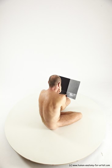 Nude Daily activities Man White Sitting poses - simple Slim Short Brown Sitting poses - ALL Multi angles poses Realistic