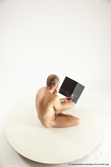 Nude Daily activities Man White Sitting poses - simple Slim Short Brown Sitting poses - ALL Multi angles poses Realistic