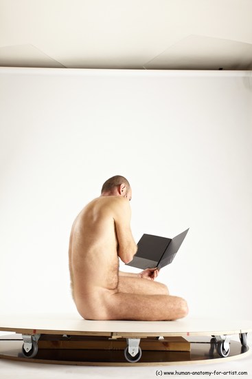 Nude Daily activities Man White Sitting poses - simple Slim Short Brown Sitting poses - ALL Multi angles poses Realistic