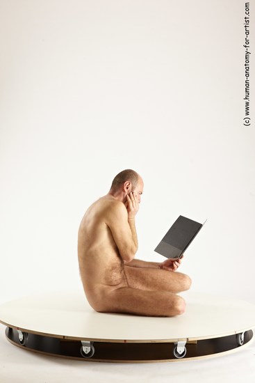 Nude Daily activities Man White Sitting poses - simple Slim Short Brown Sitting poses - ALL Multi angles poses Realistic