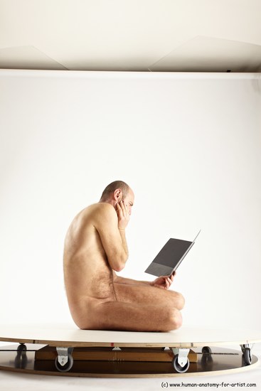 Nude Daily activities Man White Sitting poses - simple Slim Short Brown Sitting poses - ALL Multi angles poses Realistic