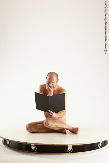 Nude Daily activities Man White Sitting poses - simple Slim Short Brown Sitting poses - ALL Multi angles poses Realistic