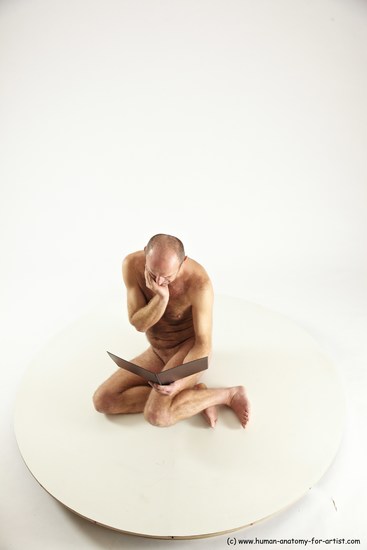 Nude Daily activities Man White Sitting poses - simple Slim Short Brown Sitting poses - ALL Multi angles poses Realistic