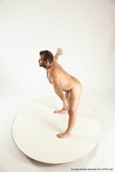 Nude Man White Standing poses - ALL Average Short Brown Standing poses - simple Multi angles poses Realistic