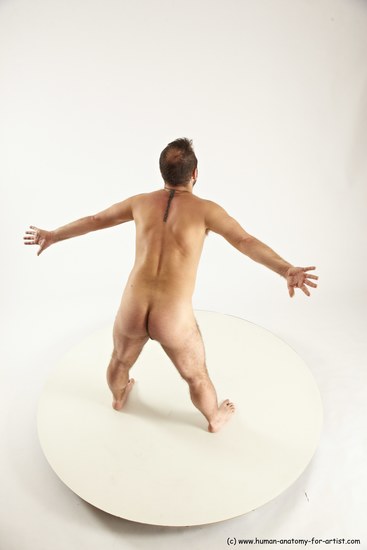 Nude Man White Standing poses - ALL Average Short Brown Standing poses - simple Multi angles poses Realistic