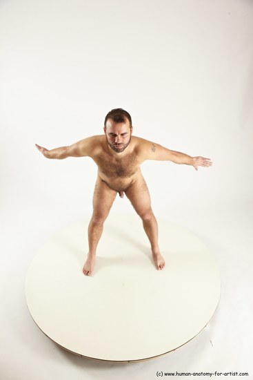 Nude Man White Standing poses - ALL Average Short Brown Standing poses - simple Multi angles poses Realistic