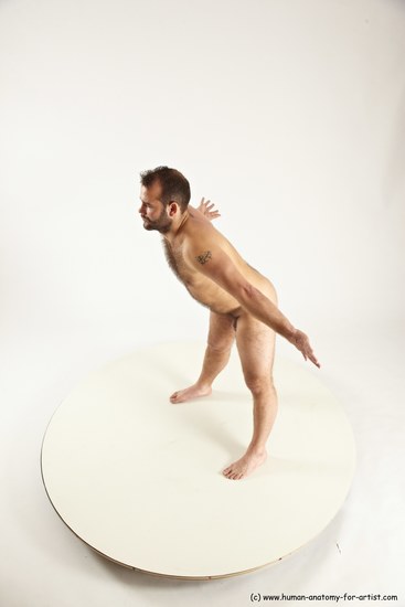 Nude Man White Standing poses - ALL Average Short Brown Standing poses - simple Multi angles poses Realistic