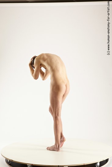 Nude Man White Standing poses - ALL Athletic Short Brown Standing poses - simple Multi angles poses Realistic